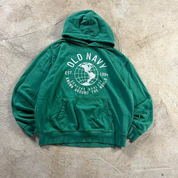 Green Boxy Old Navy Hoodie - Picture 3 of 7